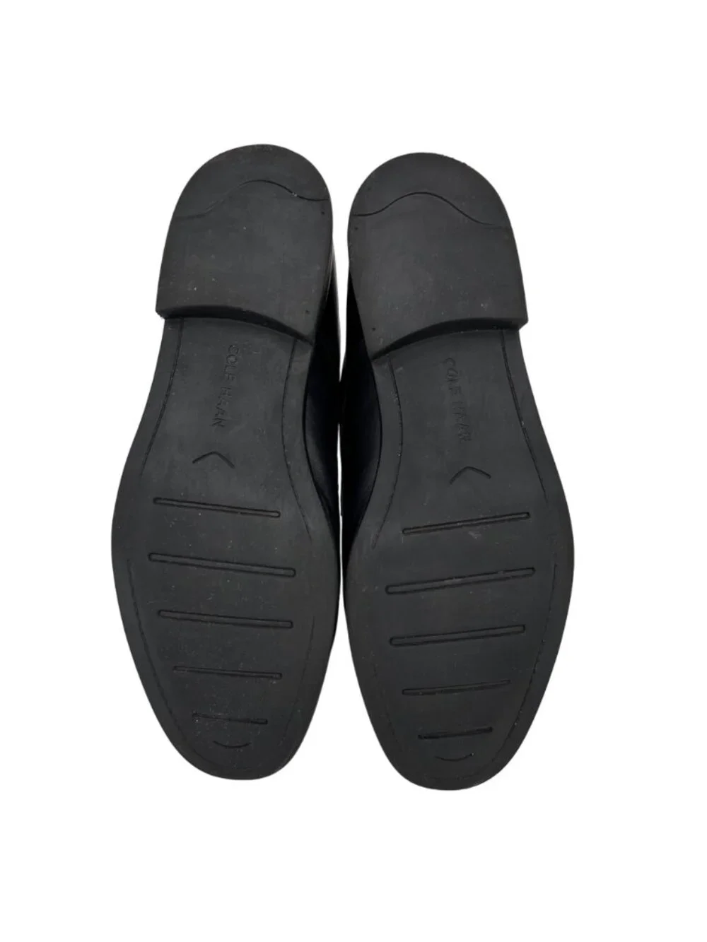 COLE HAAN BLACK TIE LEATHER LOAFER DRESS SHOES - 12M